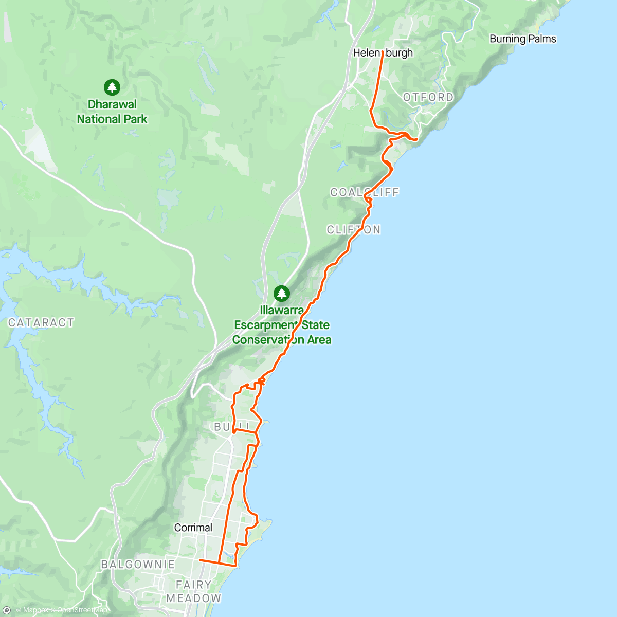 Map of the activity, Showing off Wollongong 🙌🏼