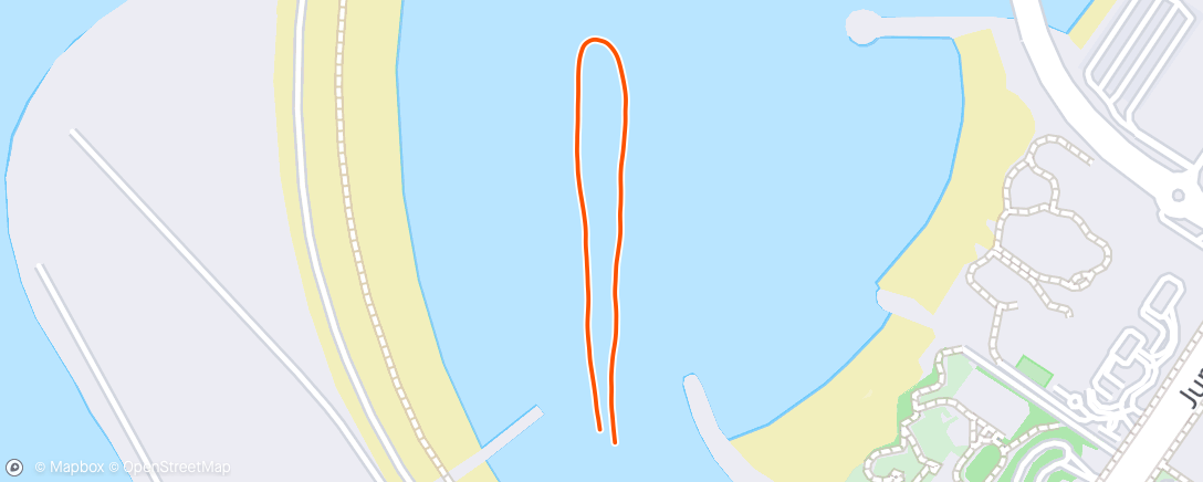 Map of the activity, Open Water Swim