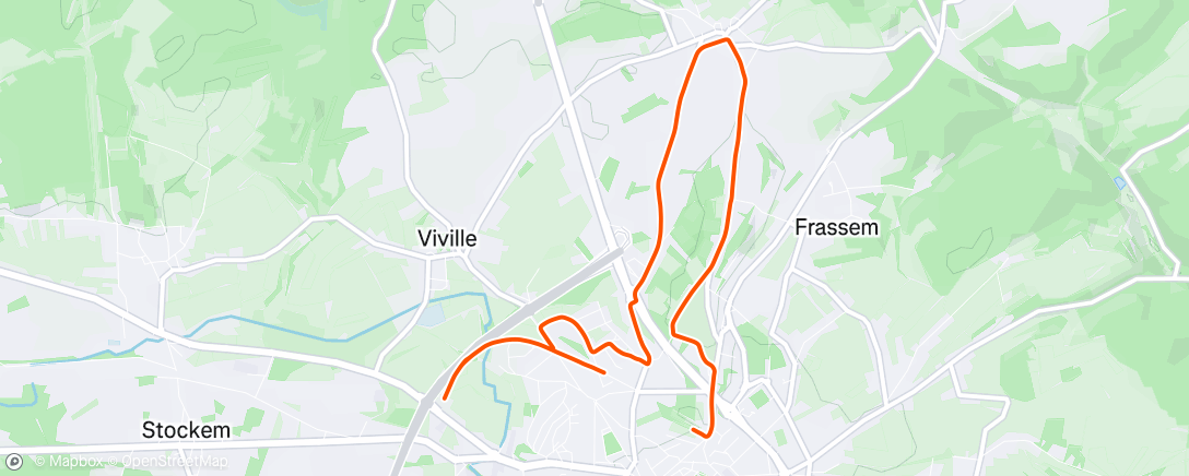 Map of the activity, Course à pied de nuit