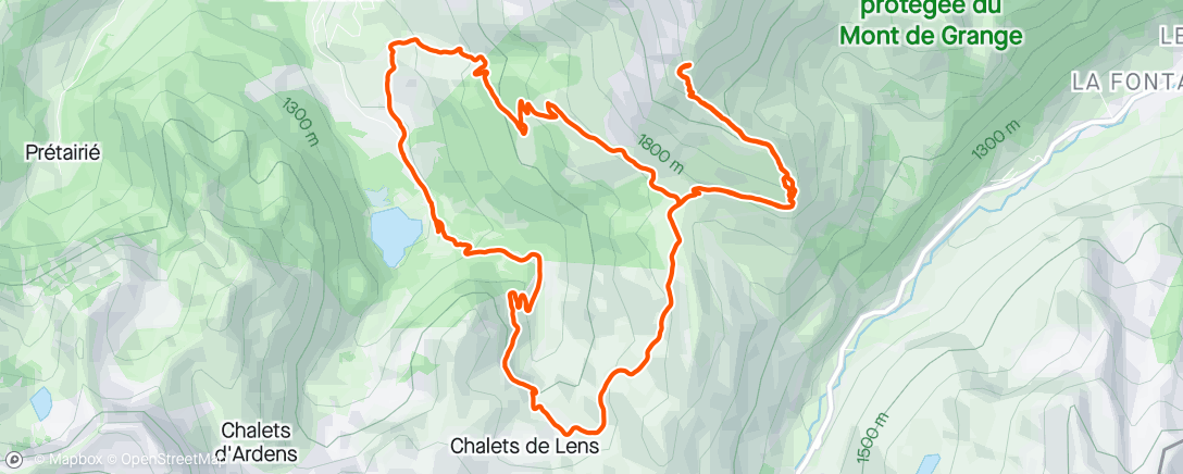 Map of the activity, Randonnée le matin
