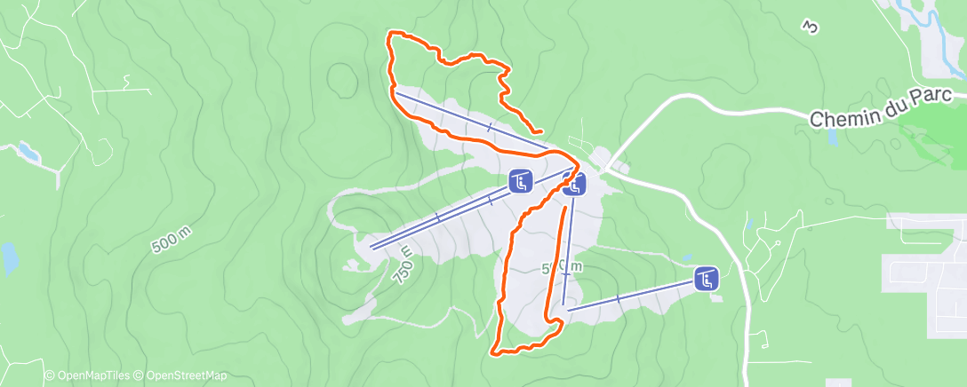 Map of the activity, Ski de randonnée dans l'après-midi
