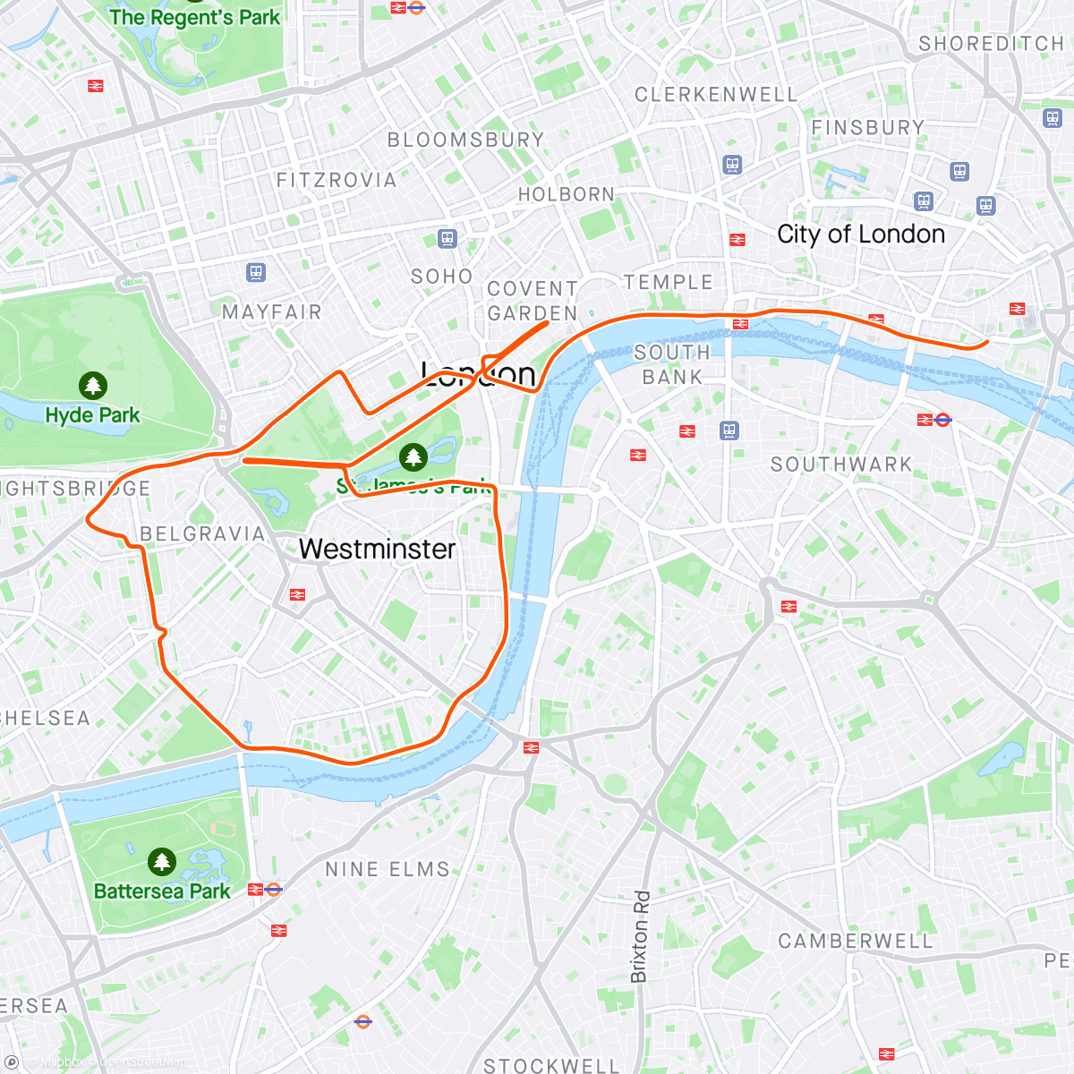 Map of the activity, Zwift - Group Ride: BMTR Short Adventure (C) on Greater London Flat in London