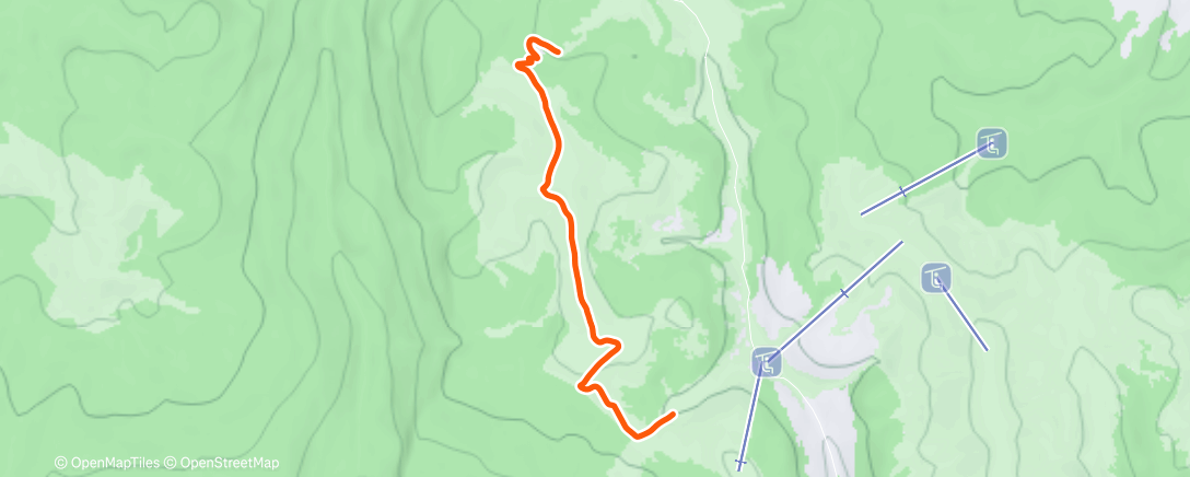 Map of the activity, Lunch Hike