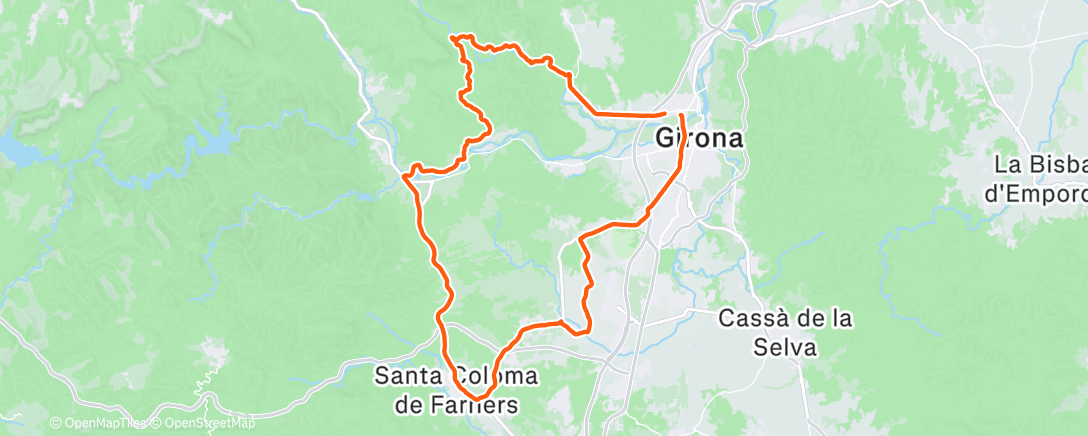 Map of the activity, Vuelta ciclista por la mañana