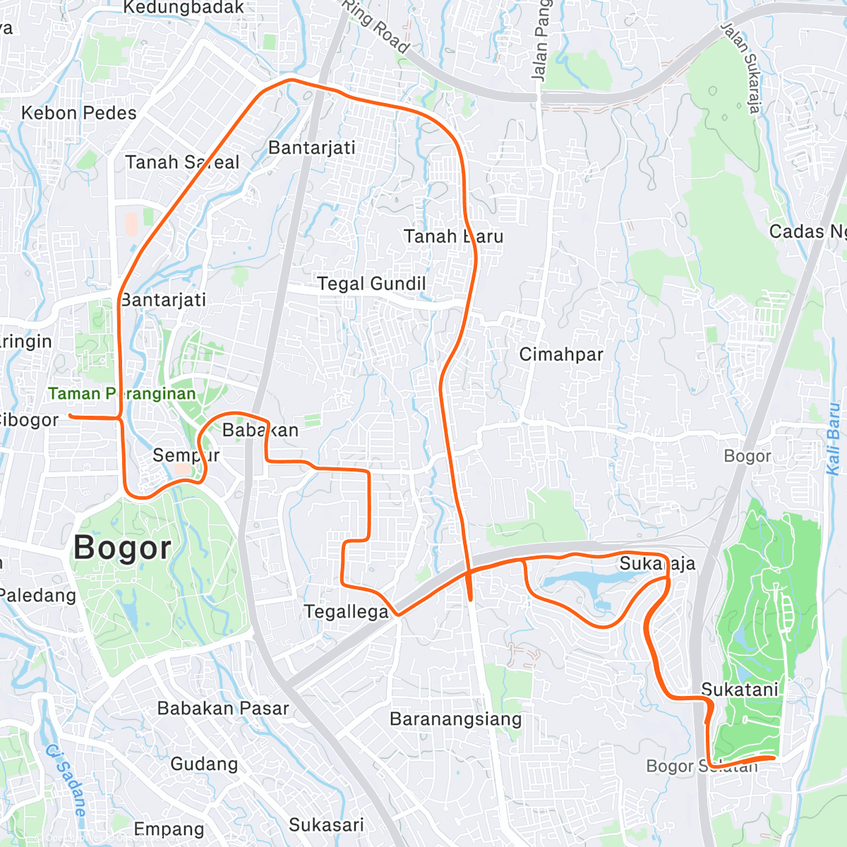 Map of the activity, Morning Ride