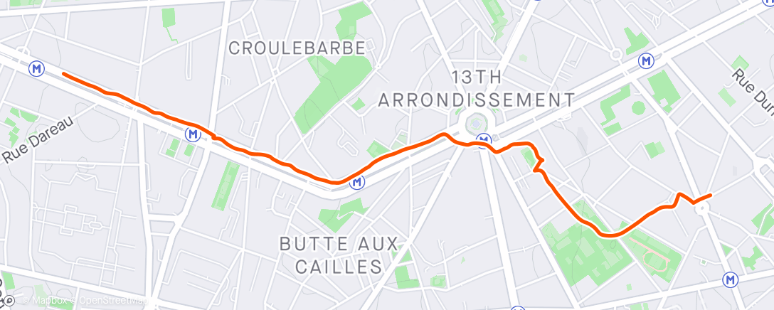 Map of the activity, Marche en soirée