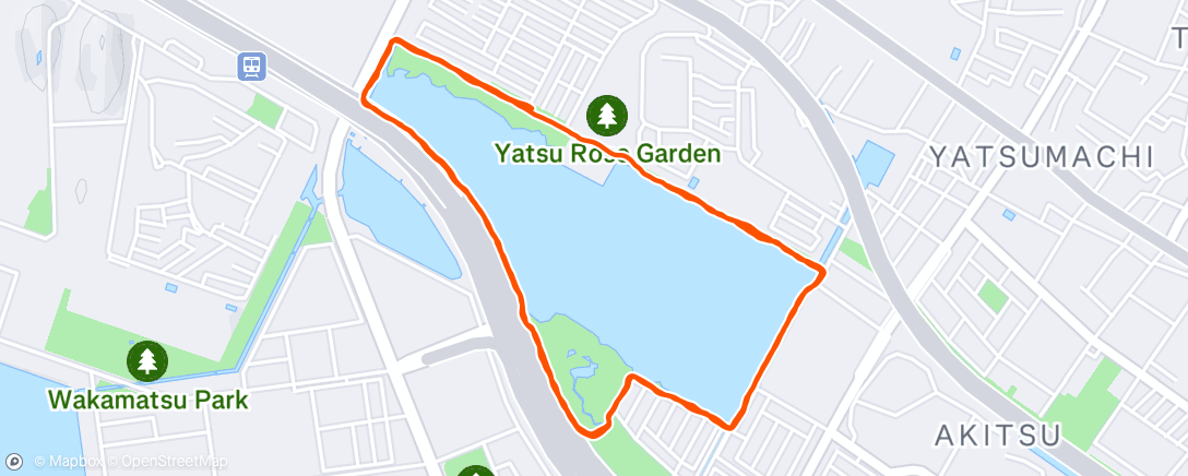 Map of the activity, 午後のランニング