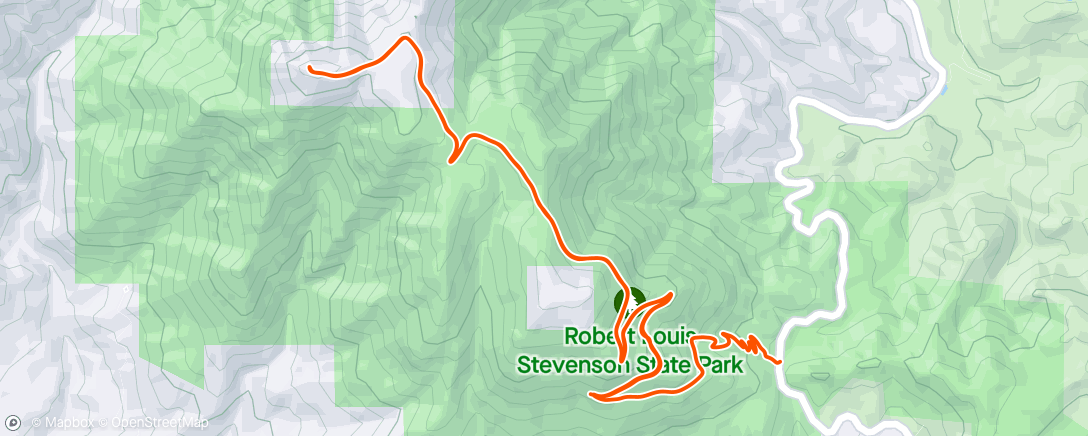 Map of the activity, Mt Saint Helena