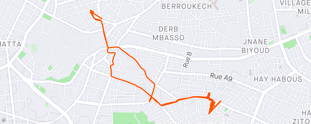 Map of the activity, Vélo du matin