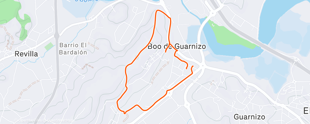 Map of the activity, Caminata de tarde