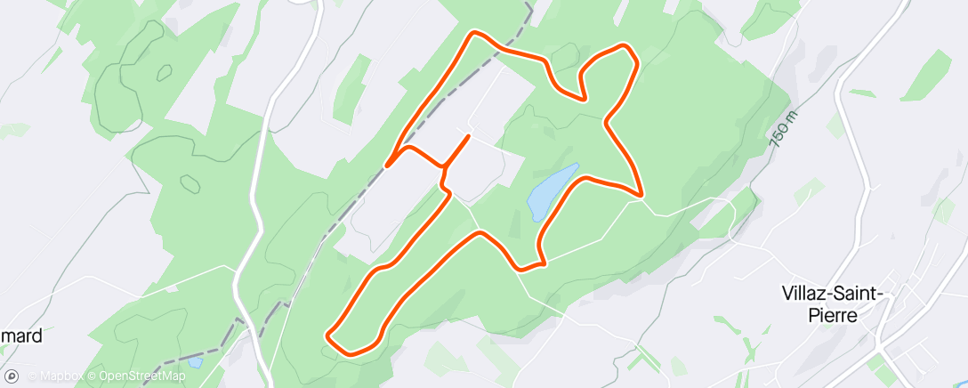 Map of the activity, Course en Forêt de Romont - 1 tour