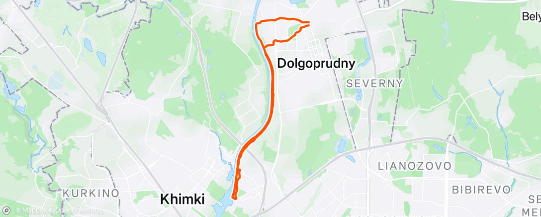 Map of the activity, Lunch Run