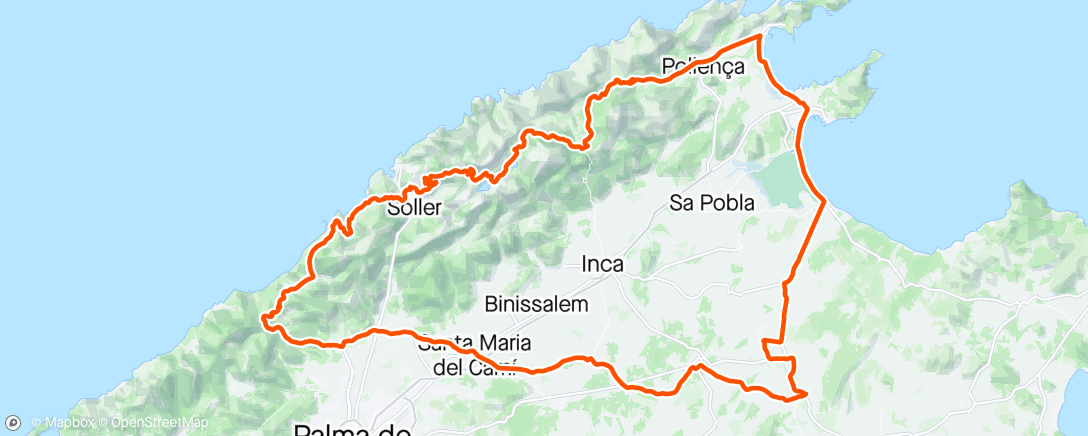 Map of the activity, Mallorca dag 4