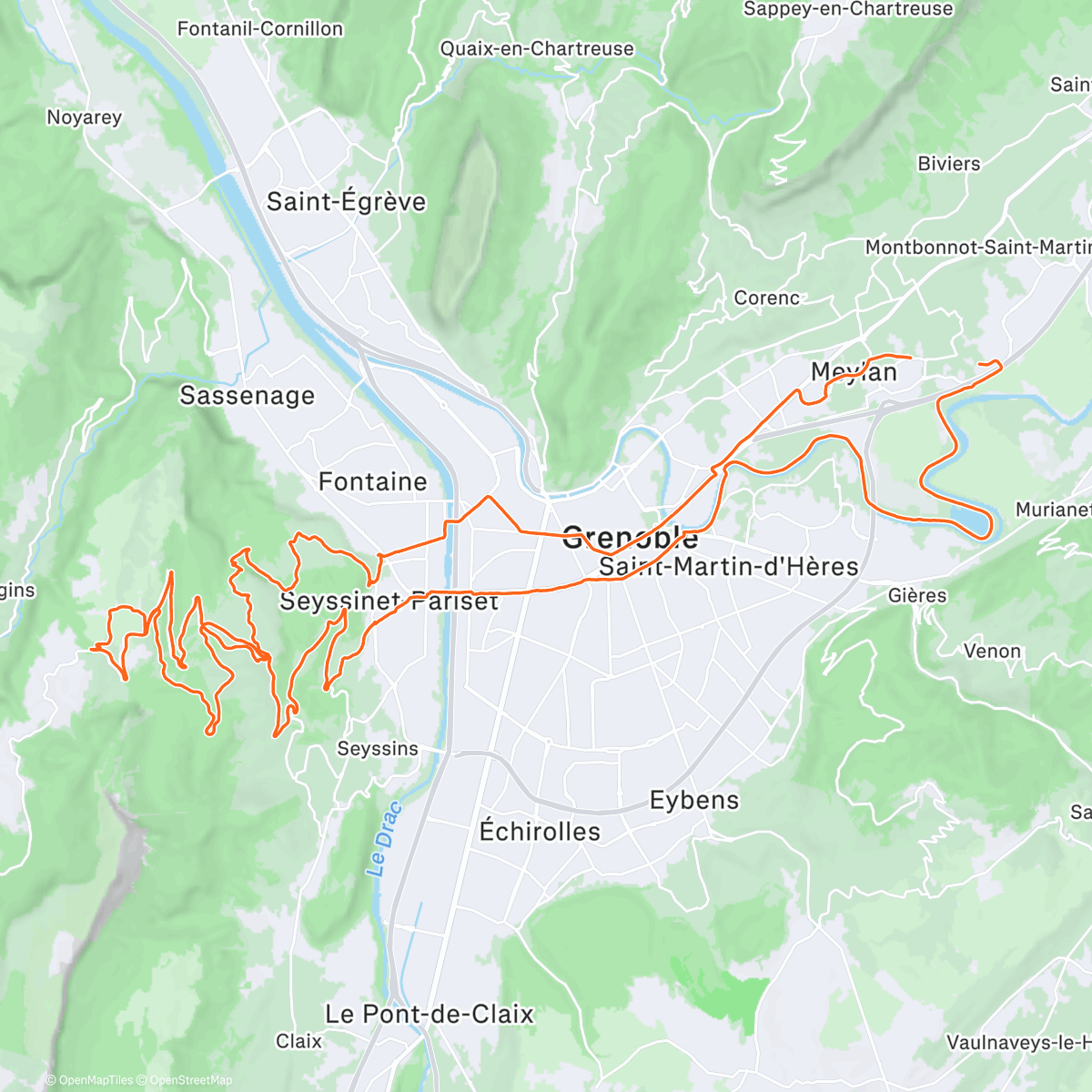 Map of the activity, L’ancienne voie du tram