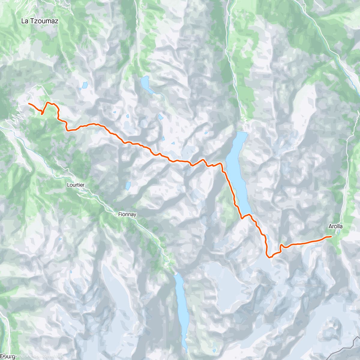 Map of the activity, Patrouille des Glaciers 2024: P45 🎿