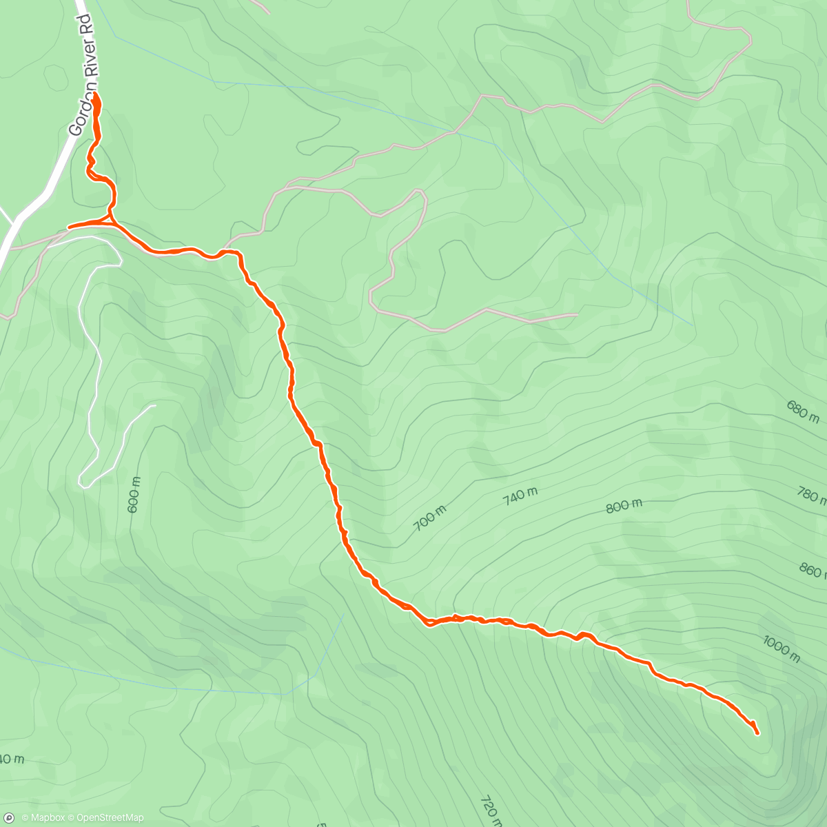 Map of the activity, Mount Wedge Hike