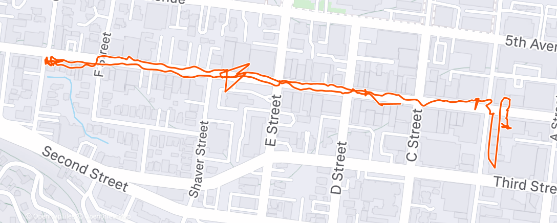 Map of the activity, Morning Walk