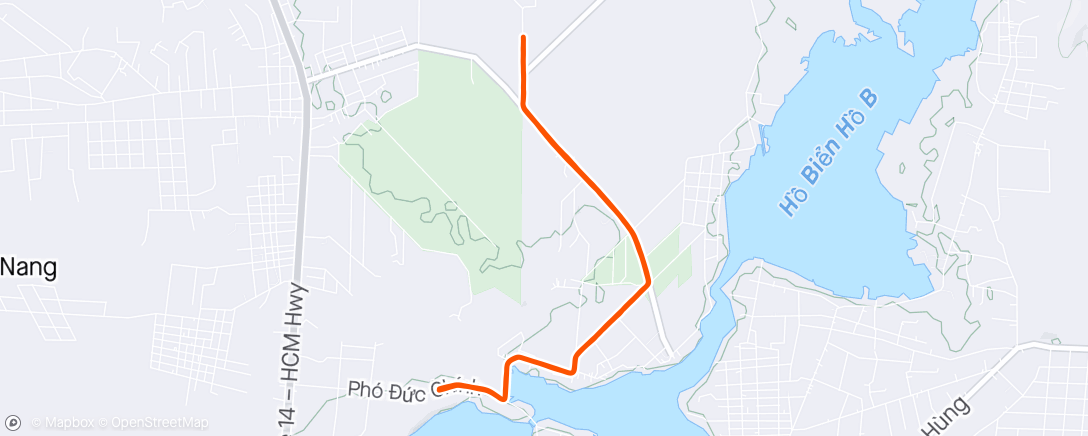 Map of the activity, Morning Run