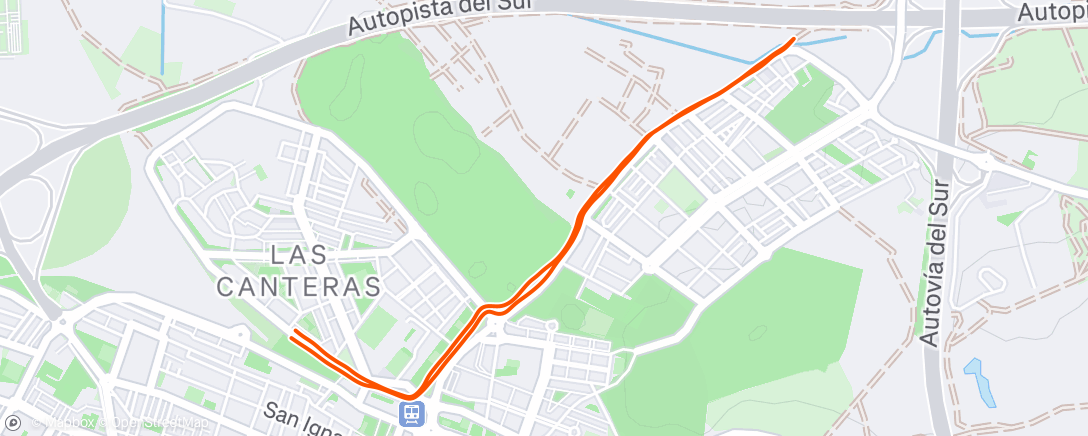 Map of the activity, Carrera de tarde