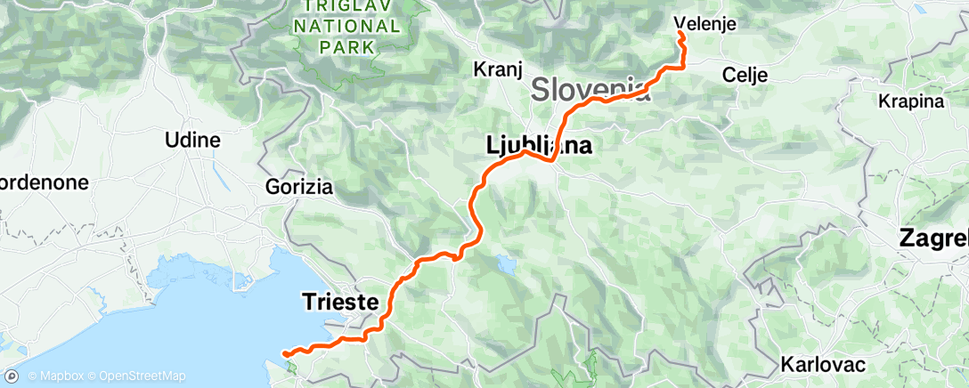 Map of the activity, Afternoon Workout