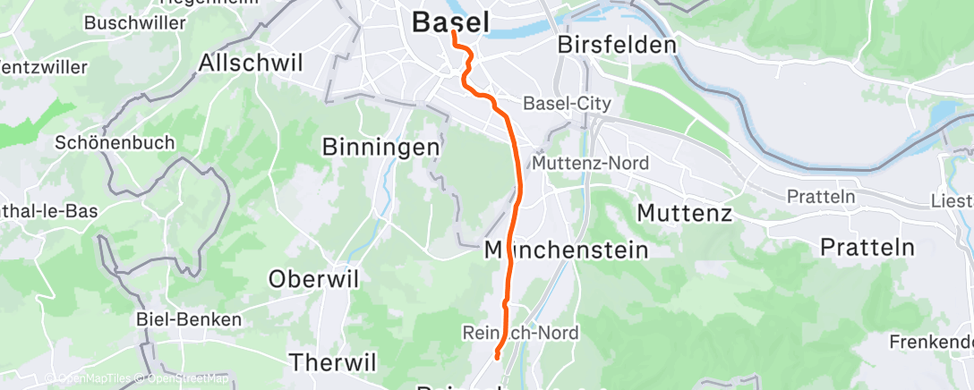 Карта физической активности (Lunch Ride)