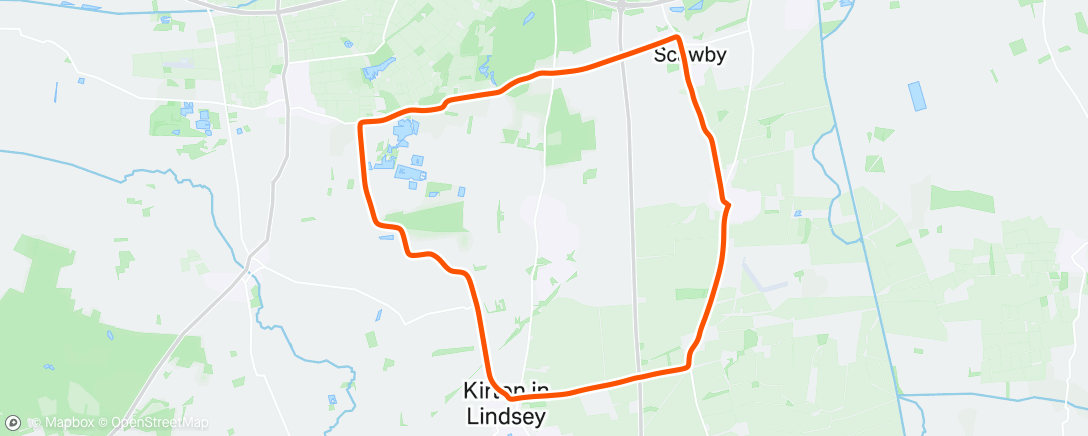 Map of the activity, Evening Ride