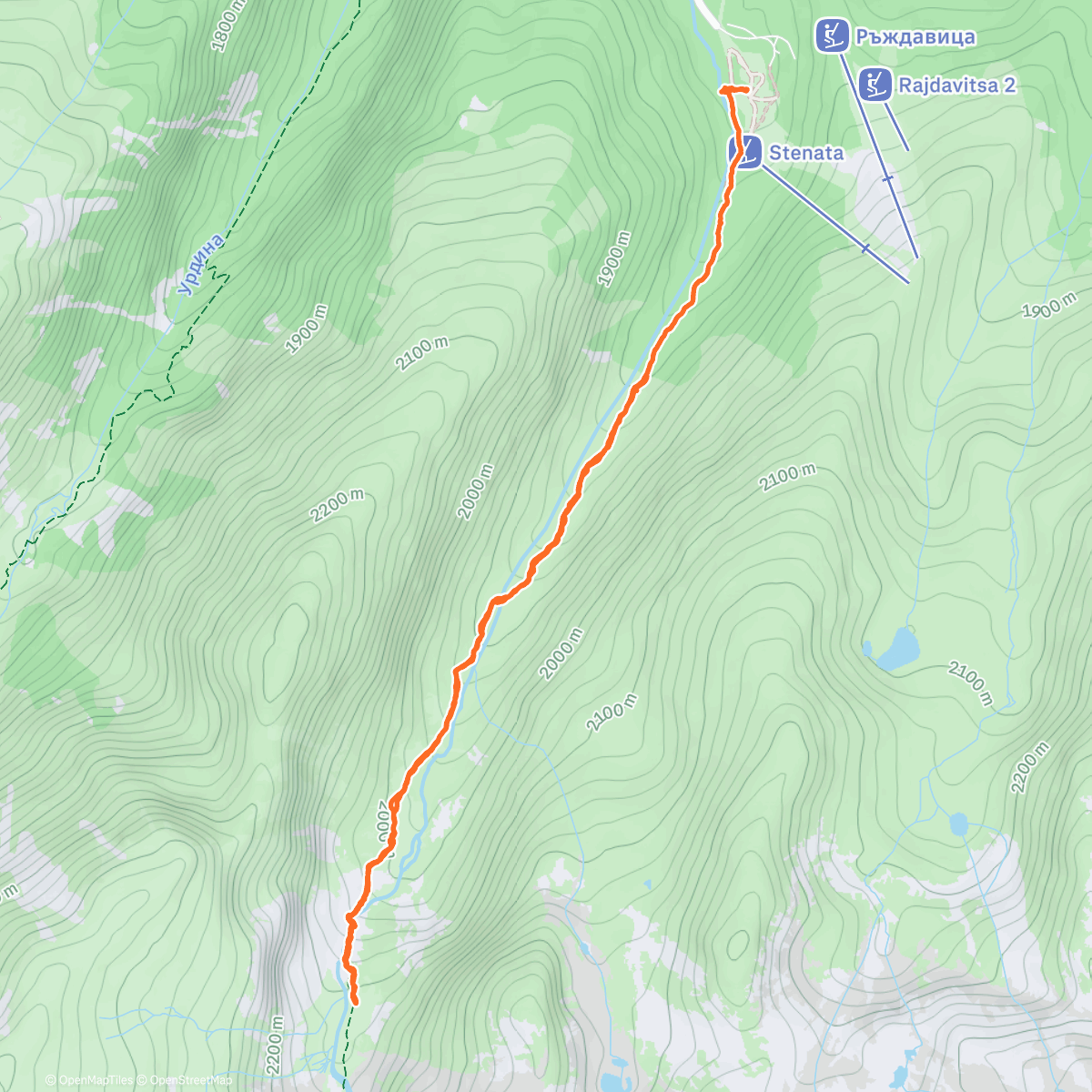 Map of the activity, до х. Мальовица