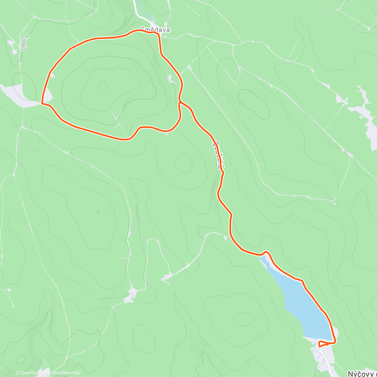 Peta aktivitas, Běžky Souš - okolo Jizery