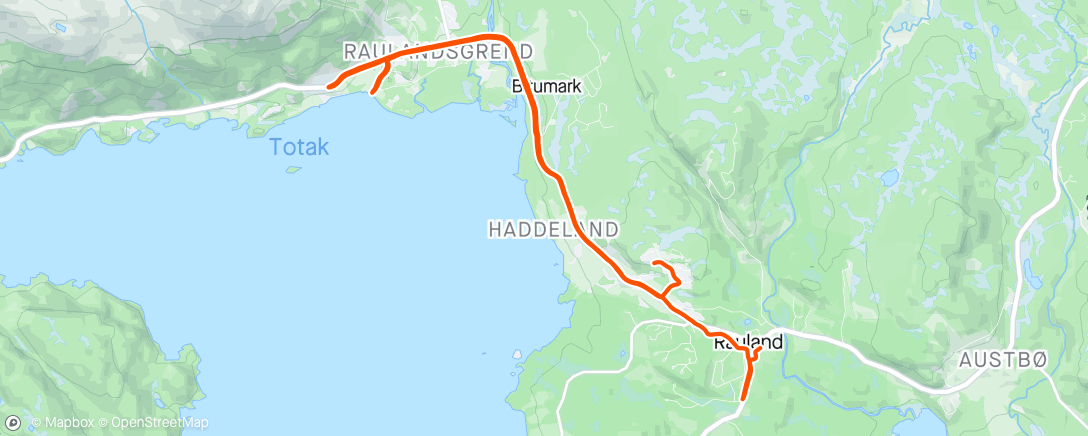 Map of the activity, Fredagsjogg