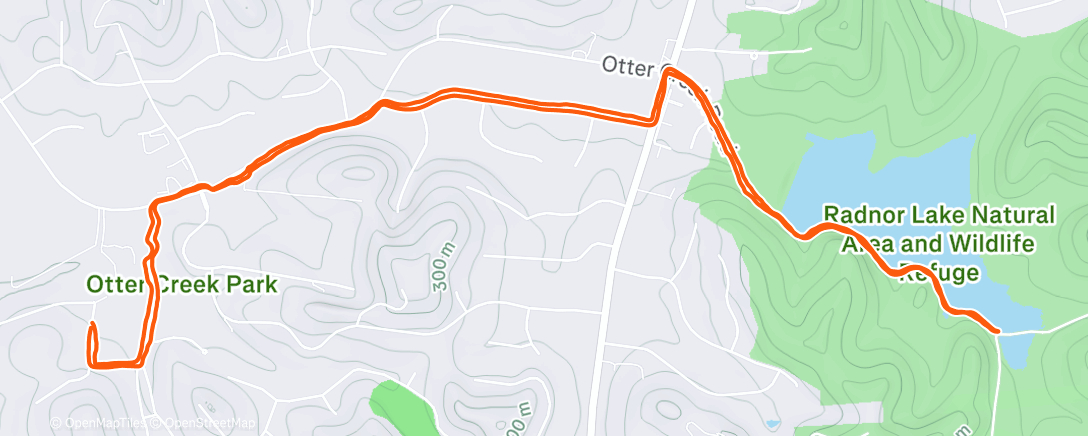 Map of the activity, Morning Run