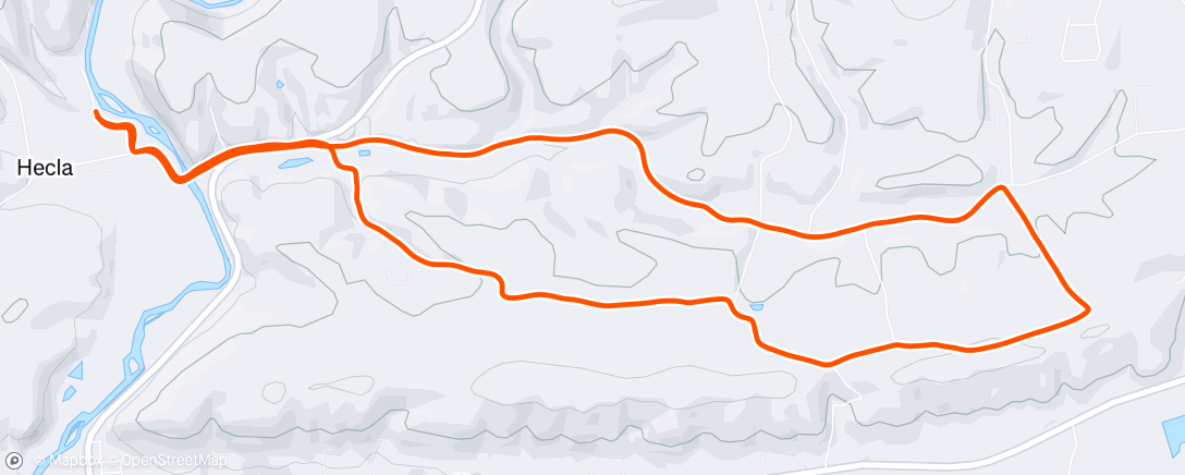 Map of the activity, Christmas Run. snow, ice and slush