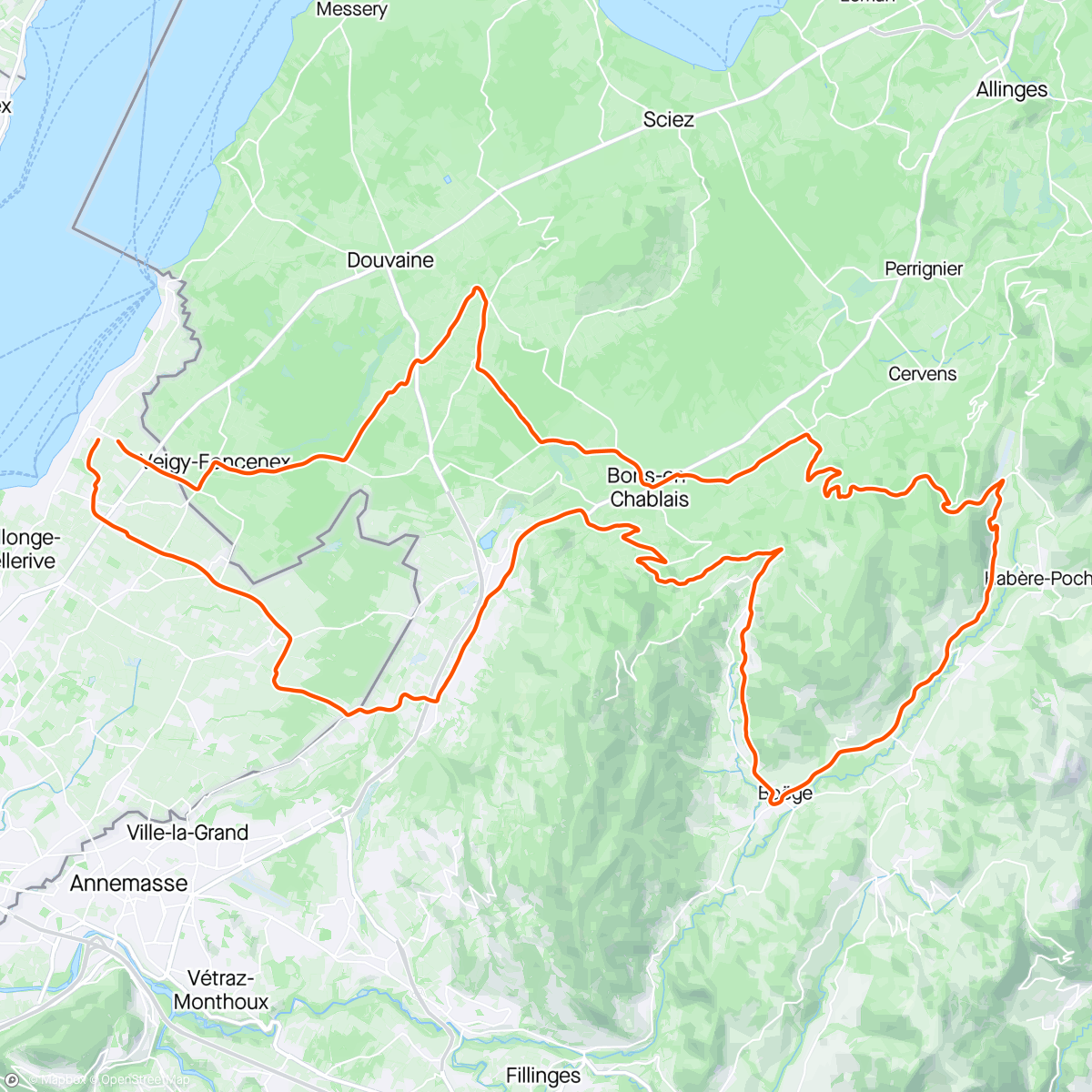 Map of the activity, Snow up top