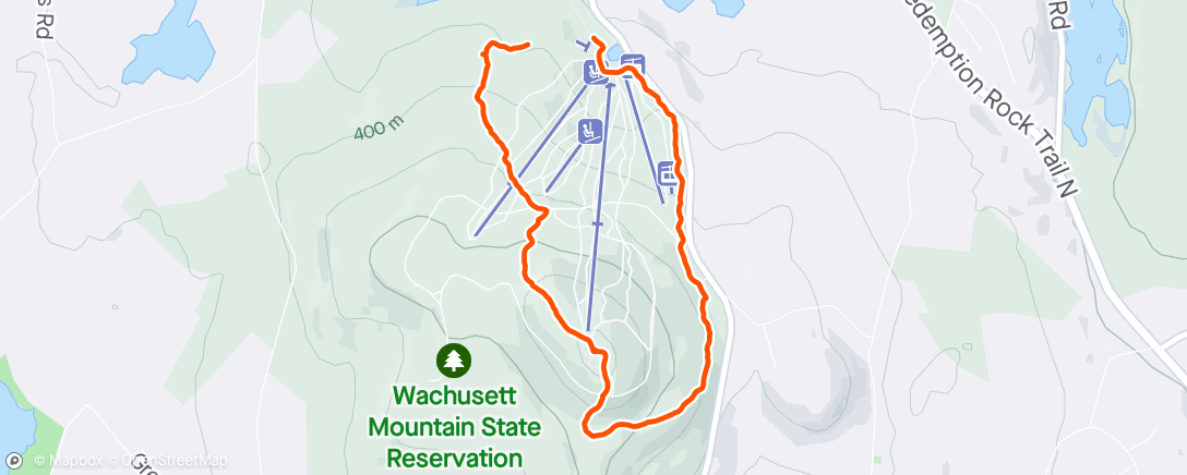 Map of the activity, Wa wa hike