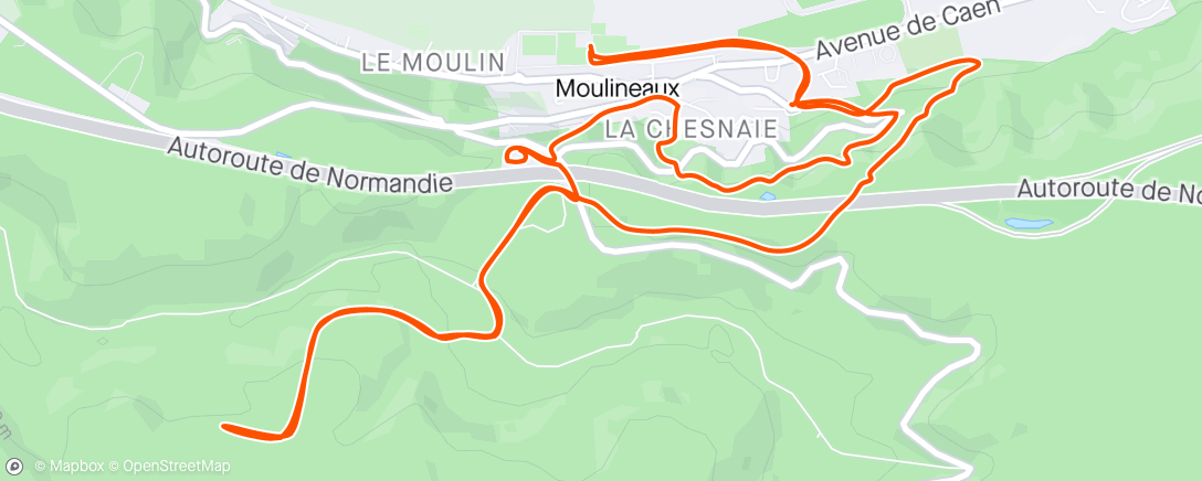 Map of the activity, ❌ Trail Robert le Diable (Moulineaux)