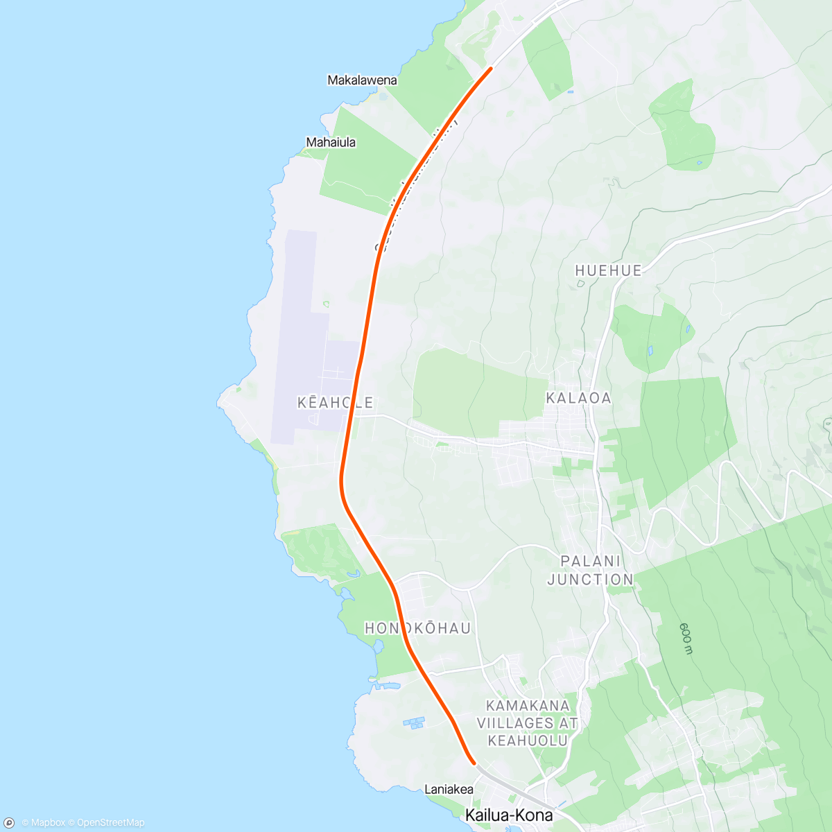 Map of the activity, ROUVY - Hawaii | Queen Ka'ahumanu Highway 20km