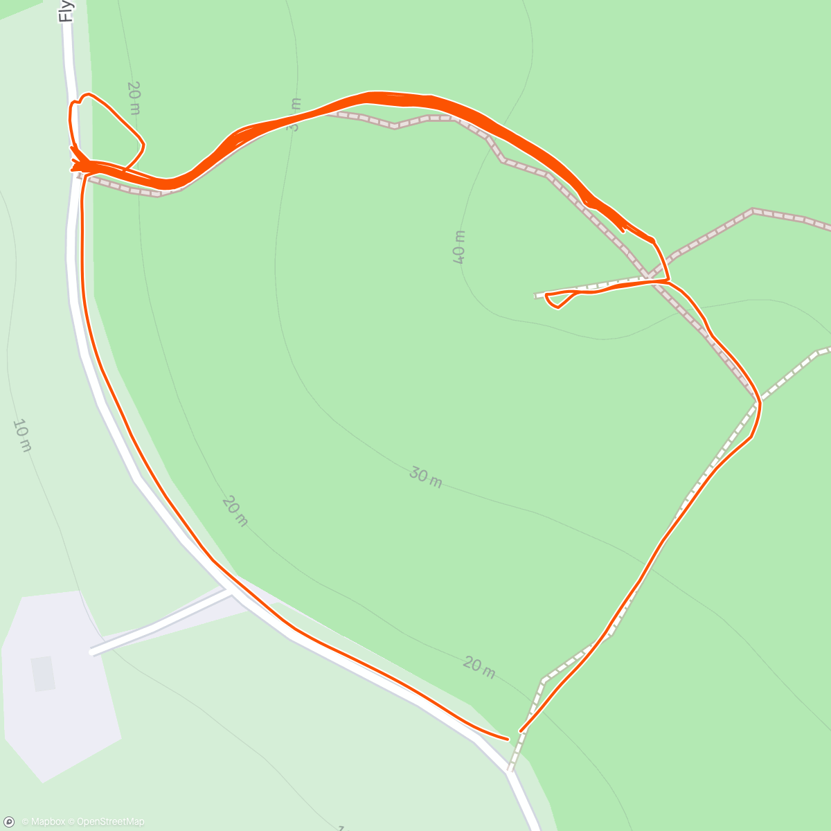 Map of the activity, More hills