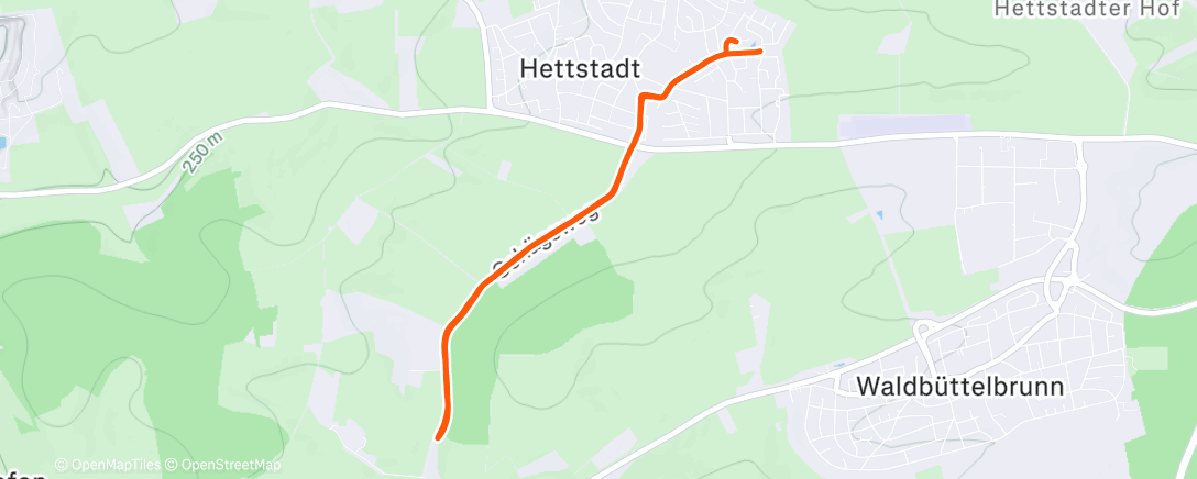 Map of the activity, Lauf am Nachmittag