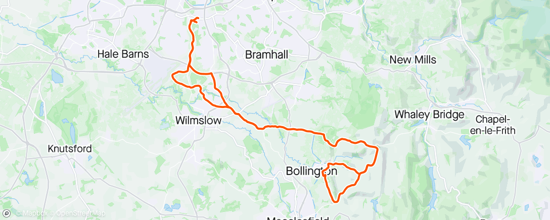 Mapa da atividade, Saturday Ride