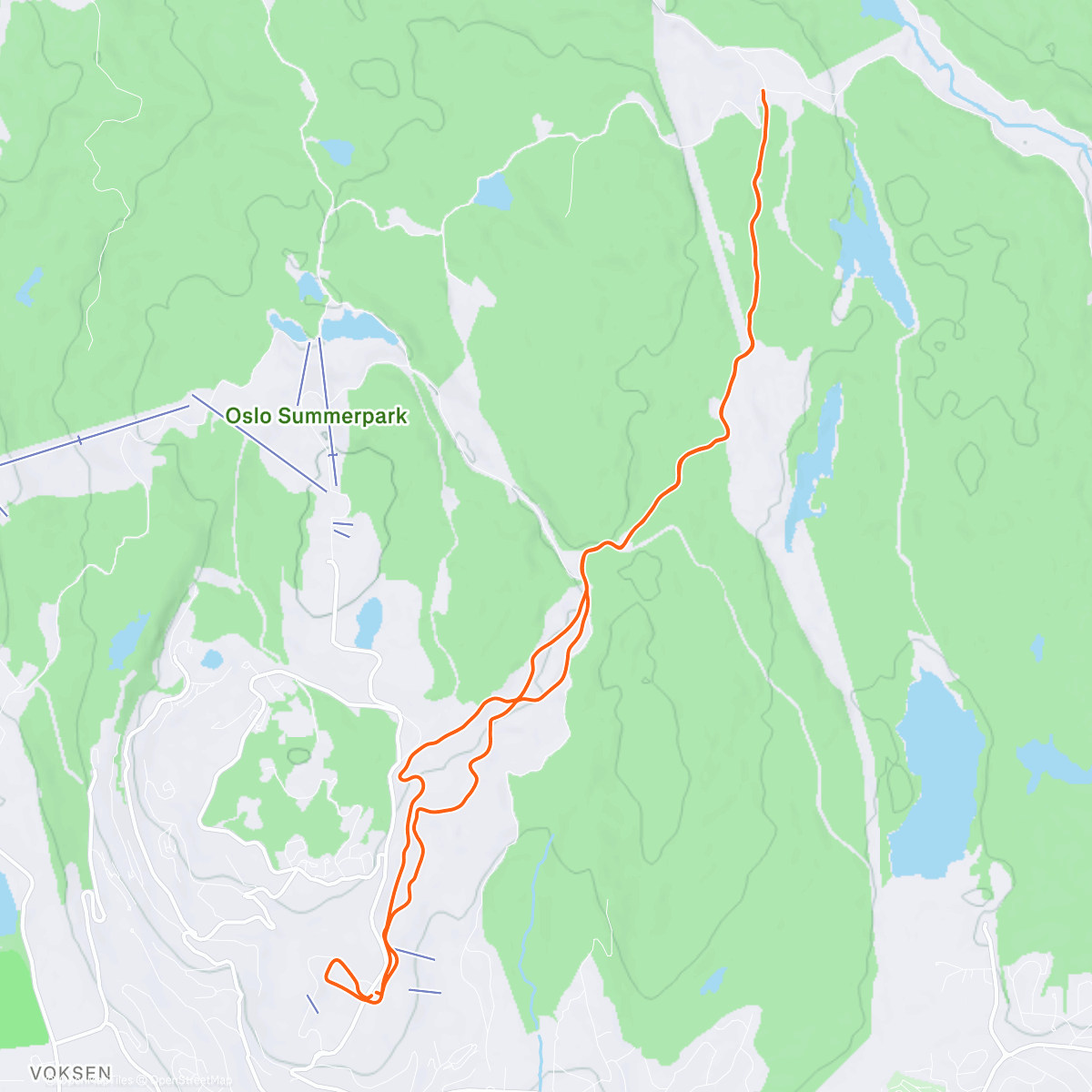 Map of the activity, Afternoon Nordic Ski