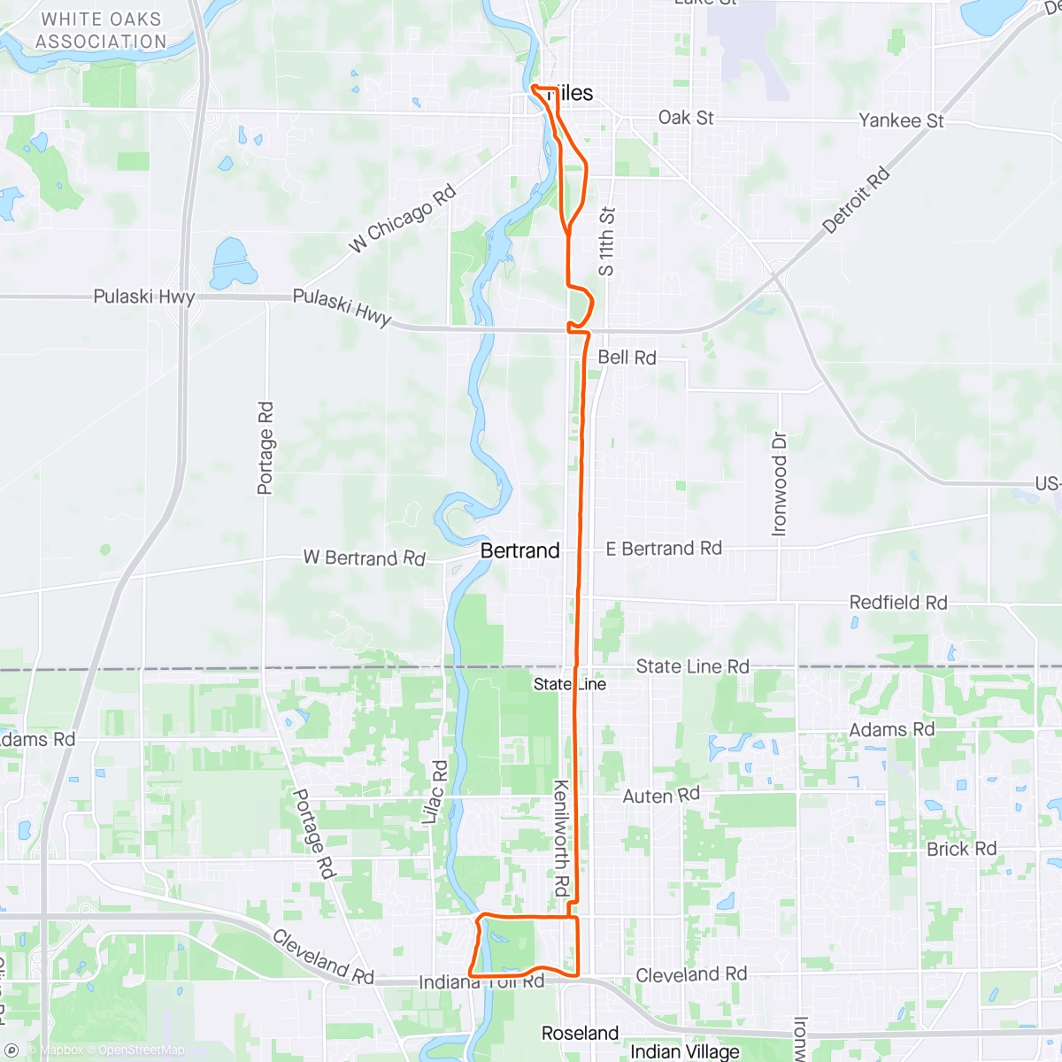 Map of the activity, River trail with fat bikes and e-bikes. I picked the wrong one 🥱