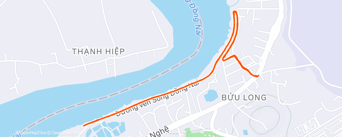 Map of the activity, Evening Run