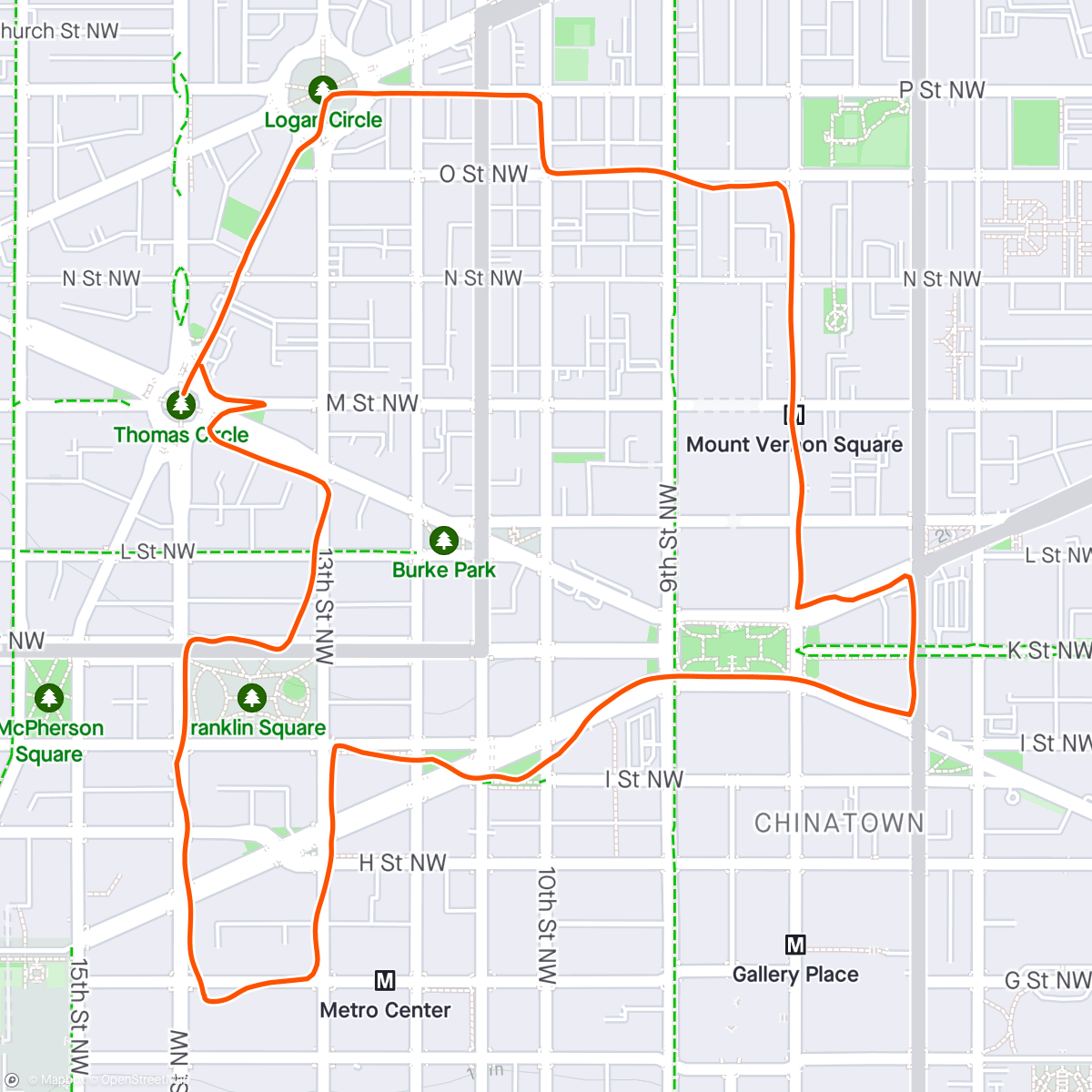 Map of the activity, First time I've had to detour around a big fire while running.