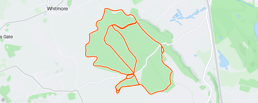 Map of the activity, Sunday trails with Chester and Rapunzel
