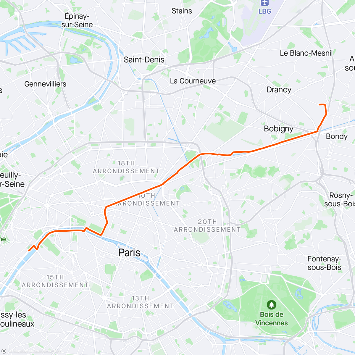 Map of the activity, Retour du taf - Recup post Lozère Trail