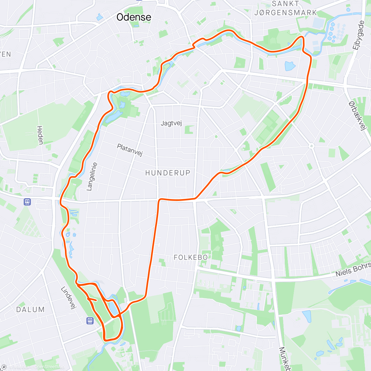 Map of the activity, Afternoon Run OR