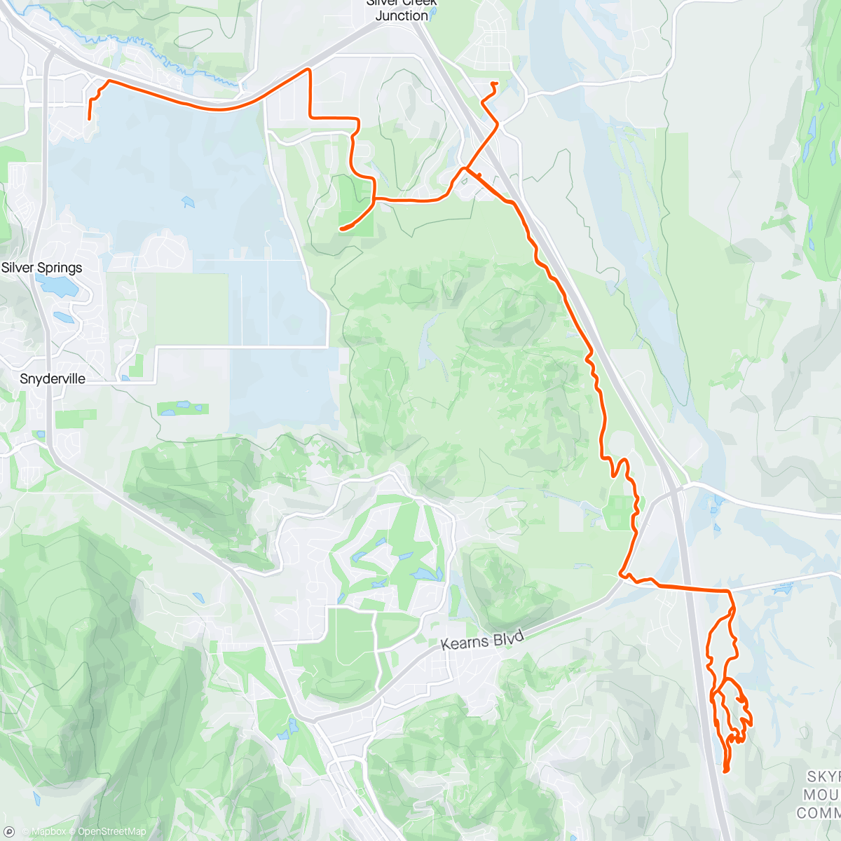 Map of the activity, Epic day in Park City