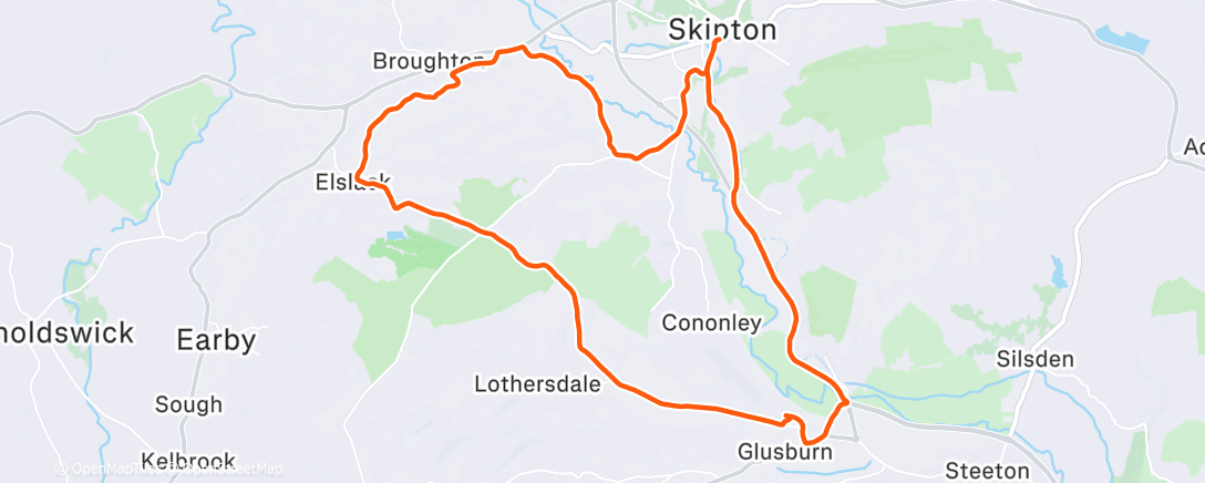 Map of the activity, Bicicleta por la mañana