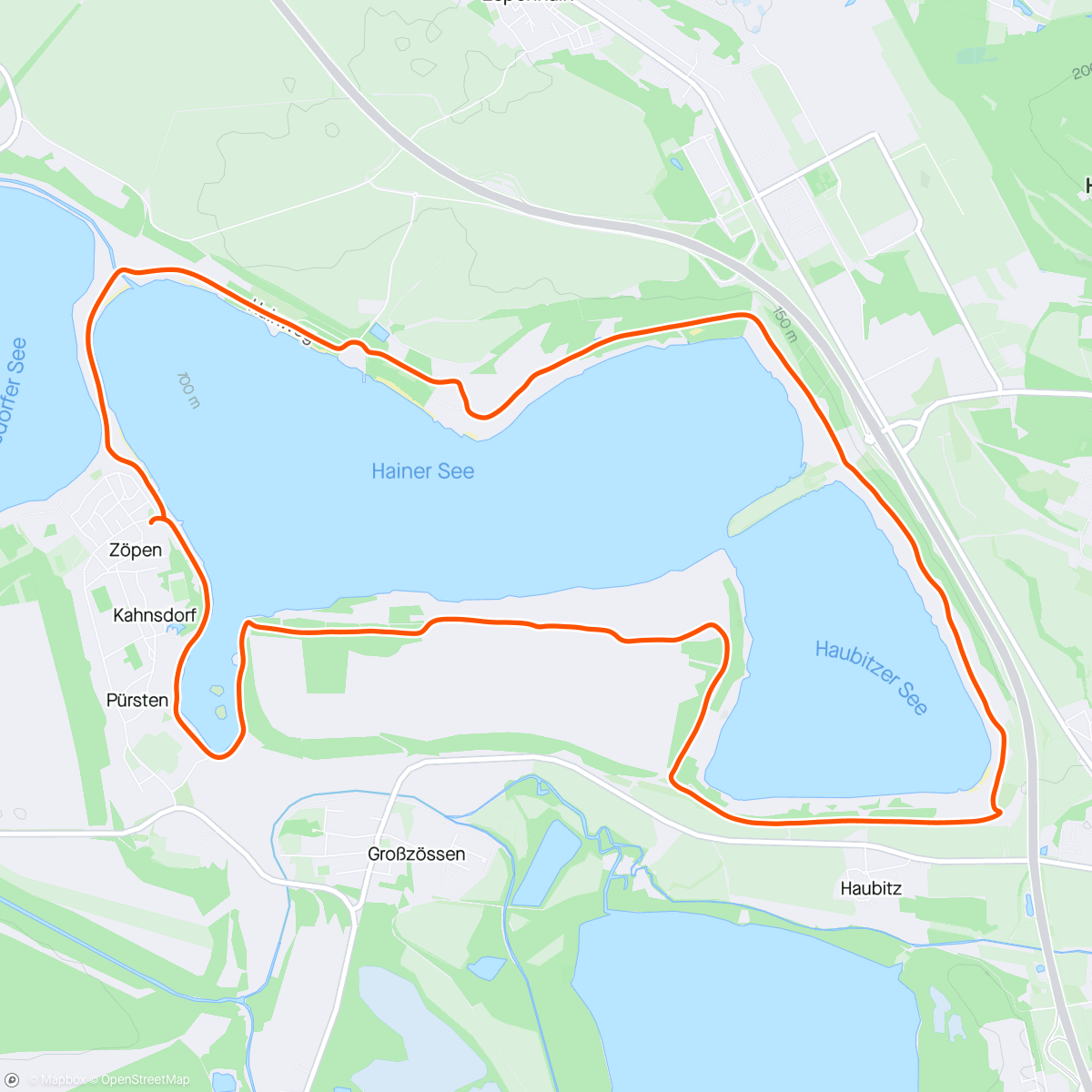 Map of the activity, #runthelake 🐰🏃🏼‍♂️ See Nr. 2 - Hainer See
