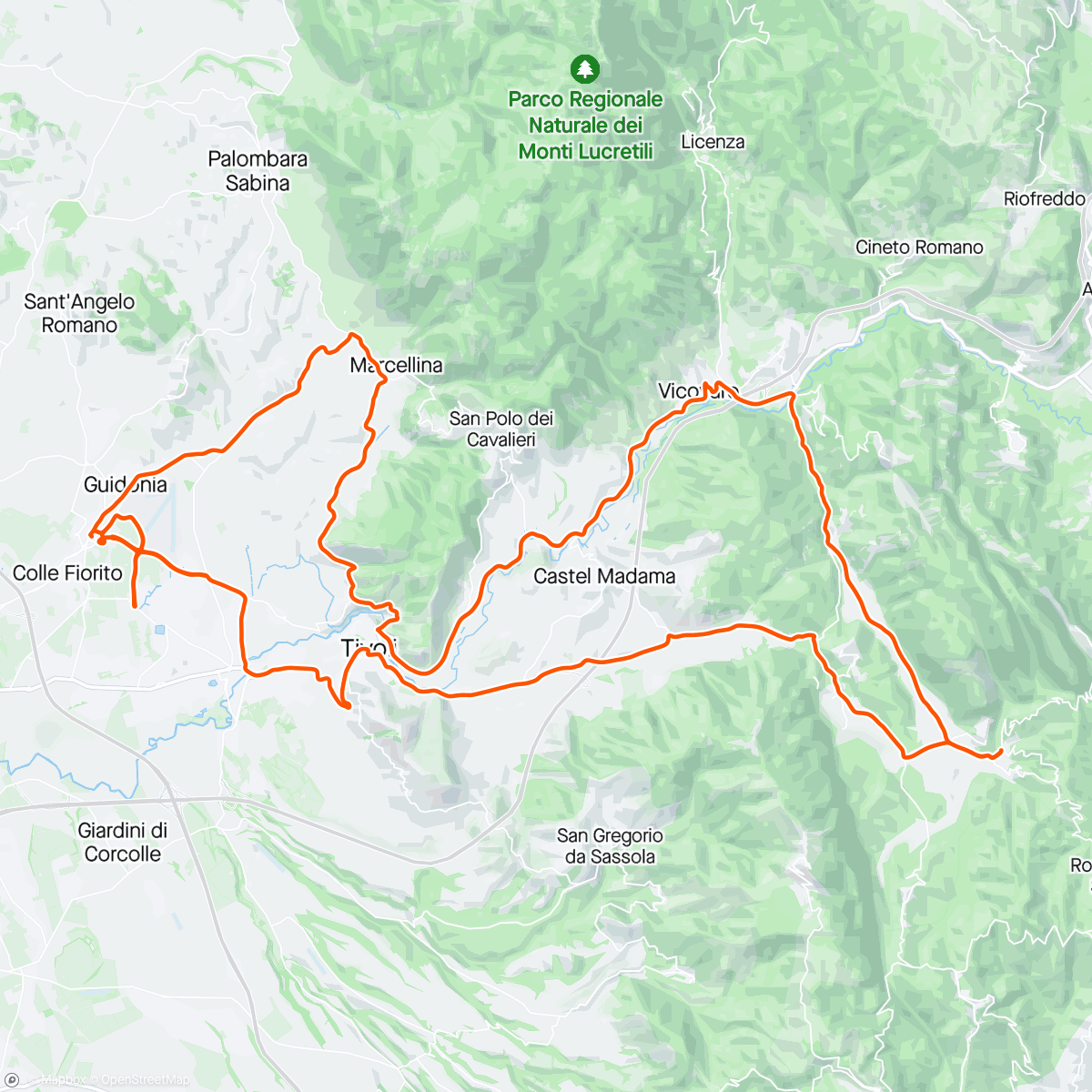 Map of the activity, Gerano