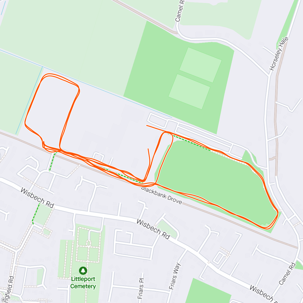 Mapa de la actividad, Littleport parkrun